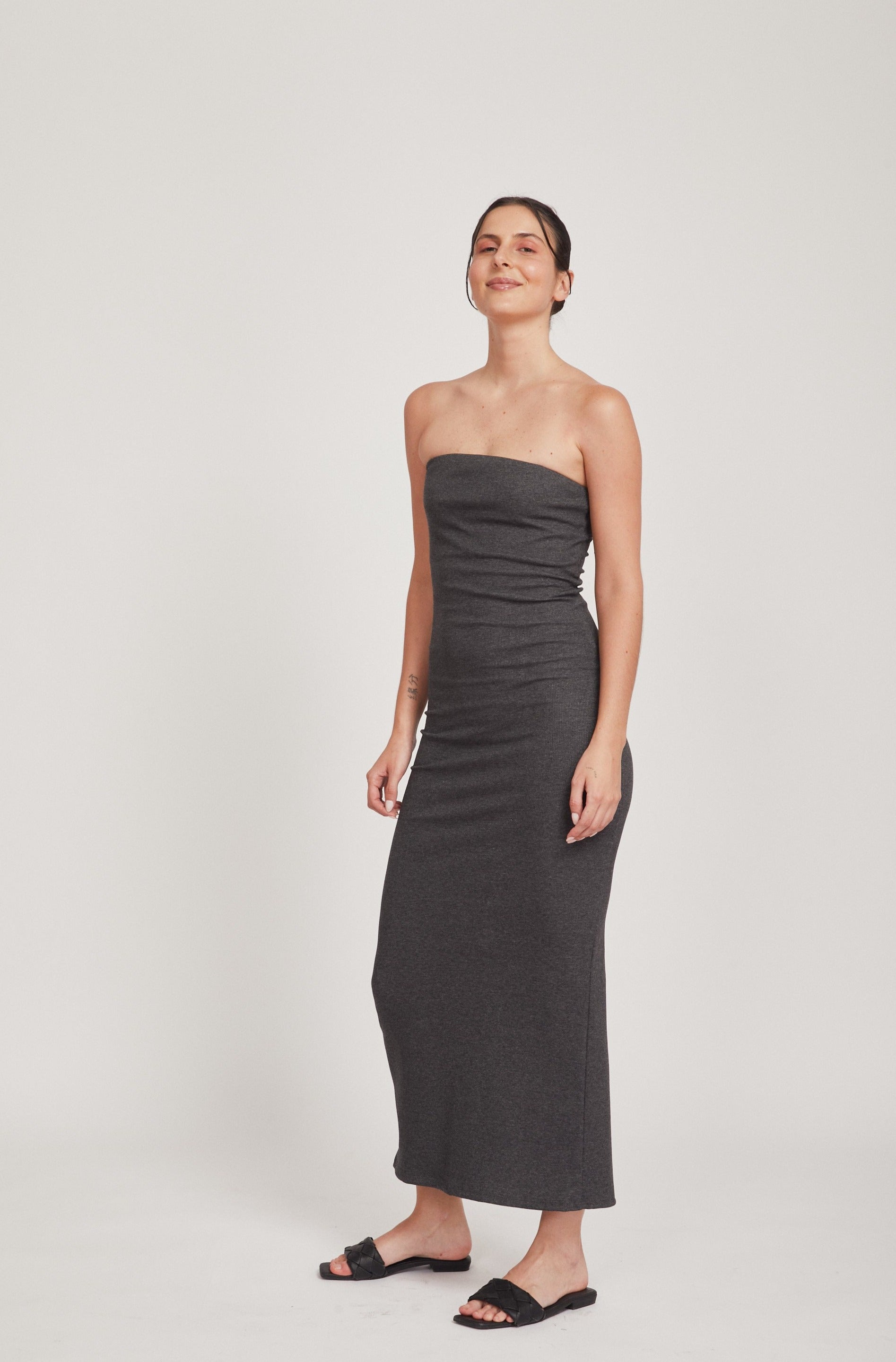 Strapless Rib Dress