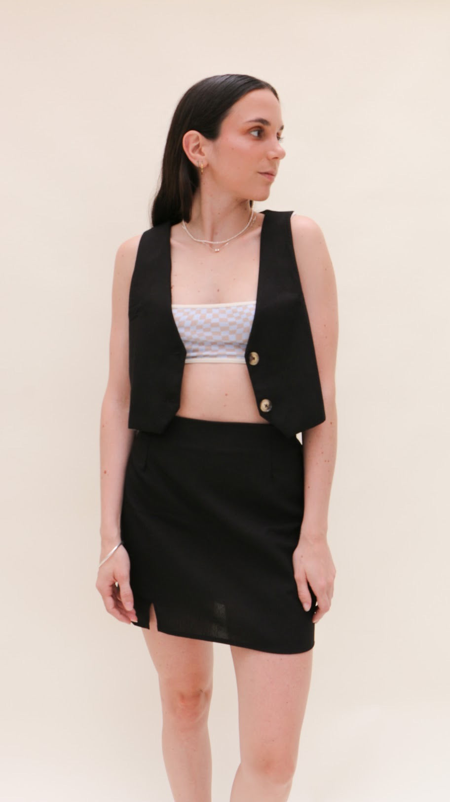 Linen Mini Skirt