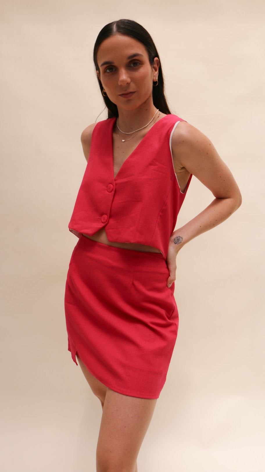 Linen Mini Skirt