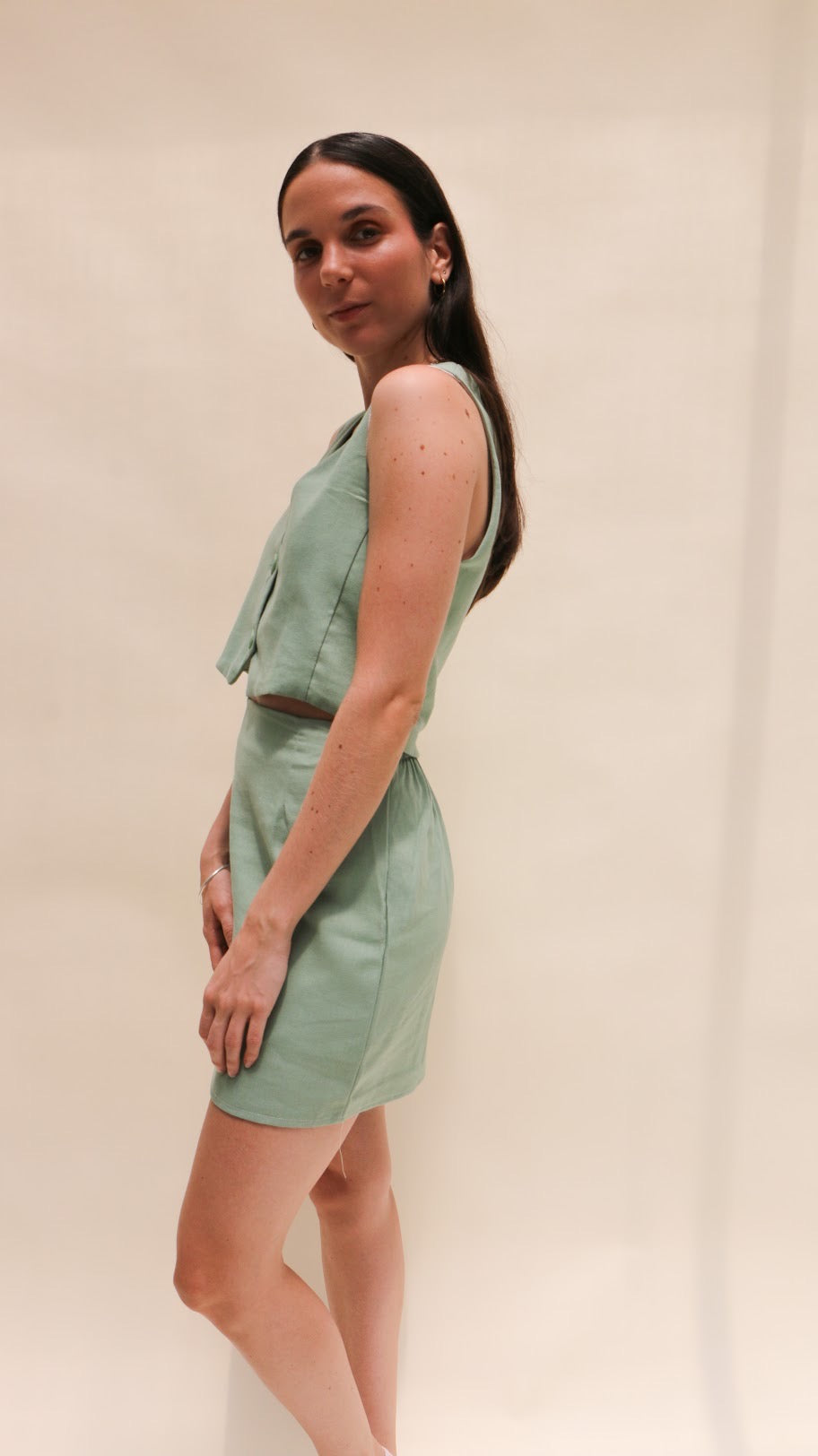 Linen Mini Skirt