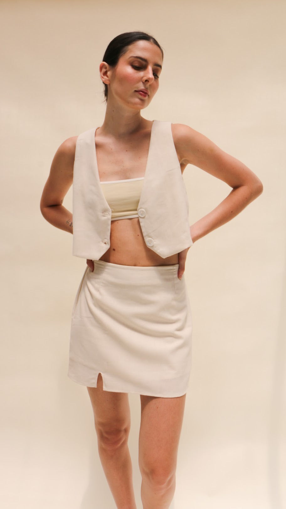 Linen Mini Skirt