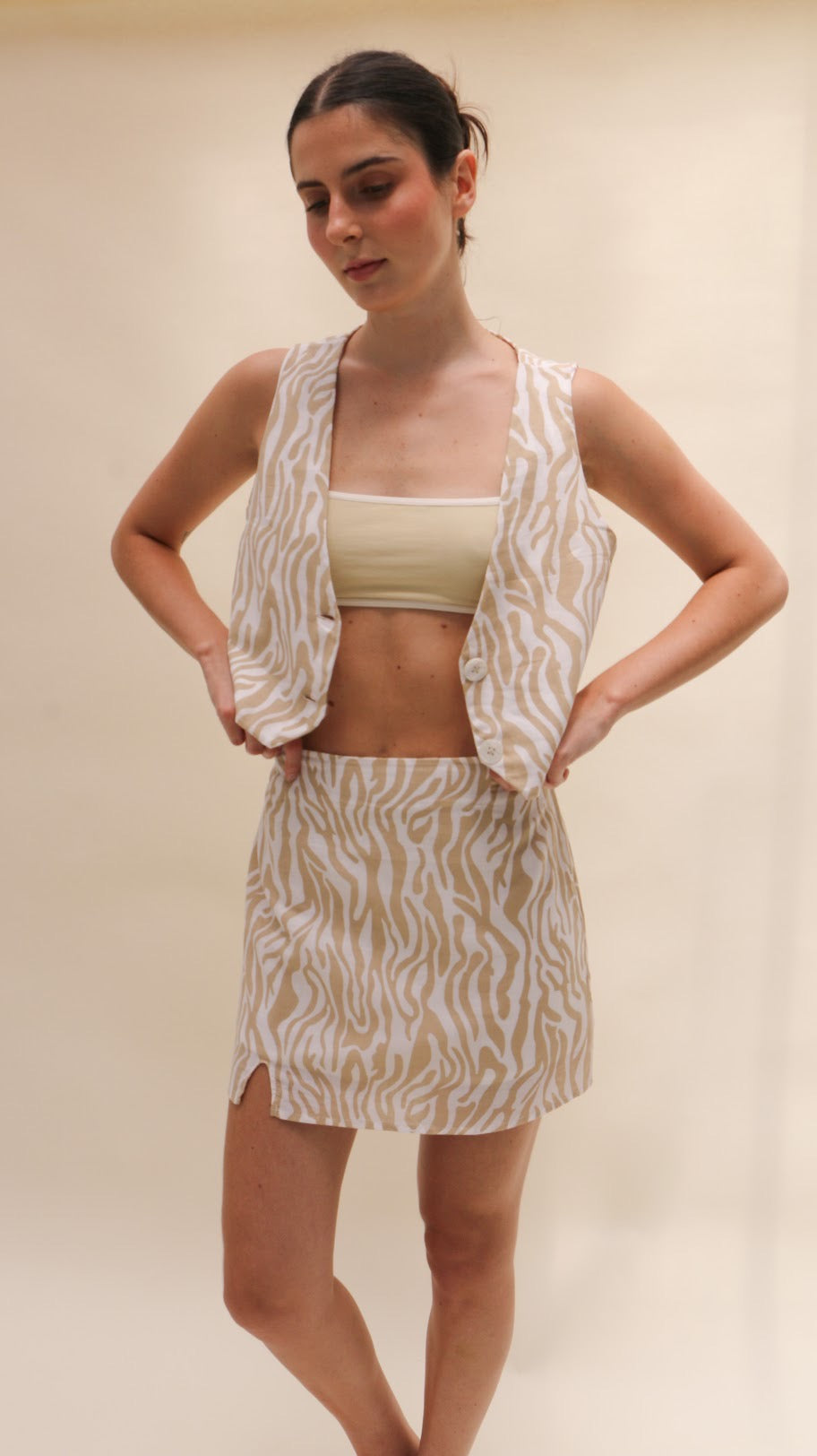 Linen Mini Skirt