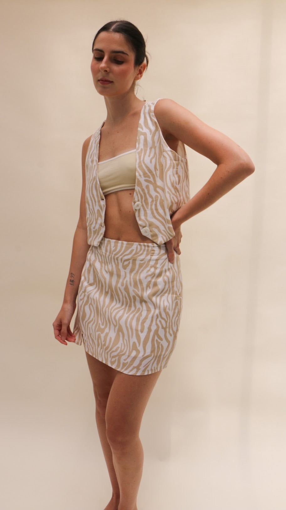 Linen Mini Skirt