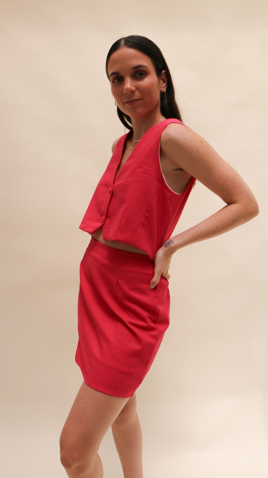 Linen Mini Skirt