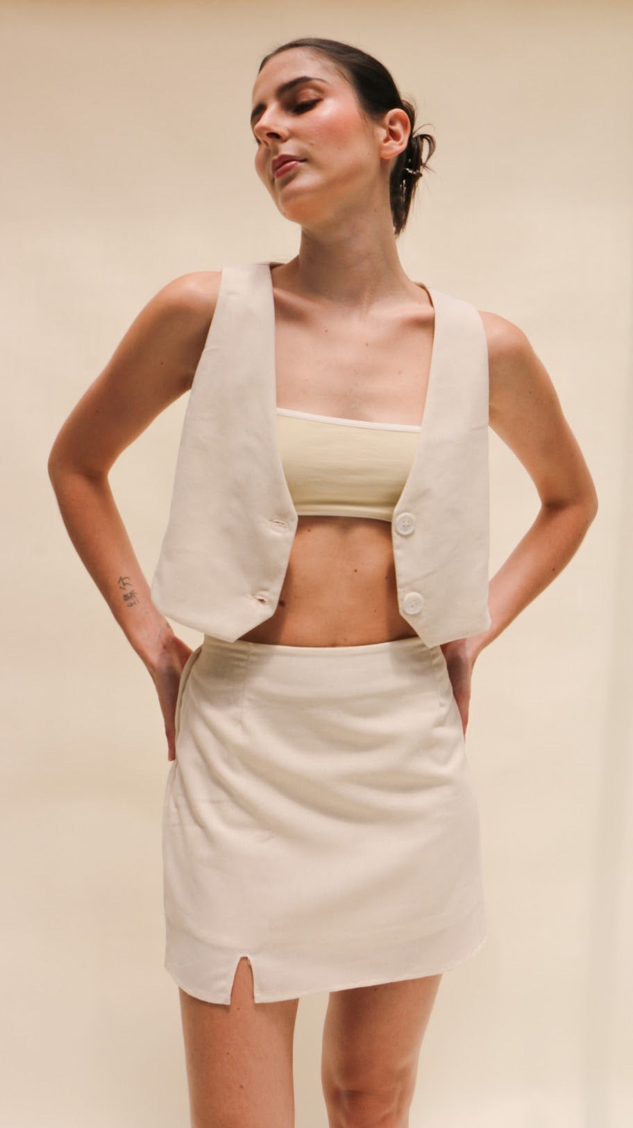 Linen Mini Skirt