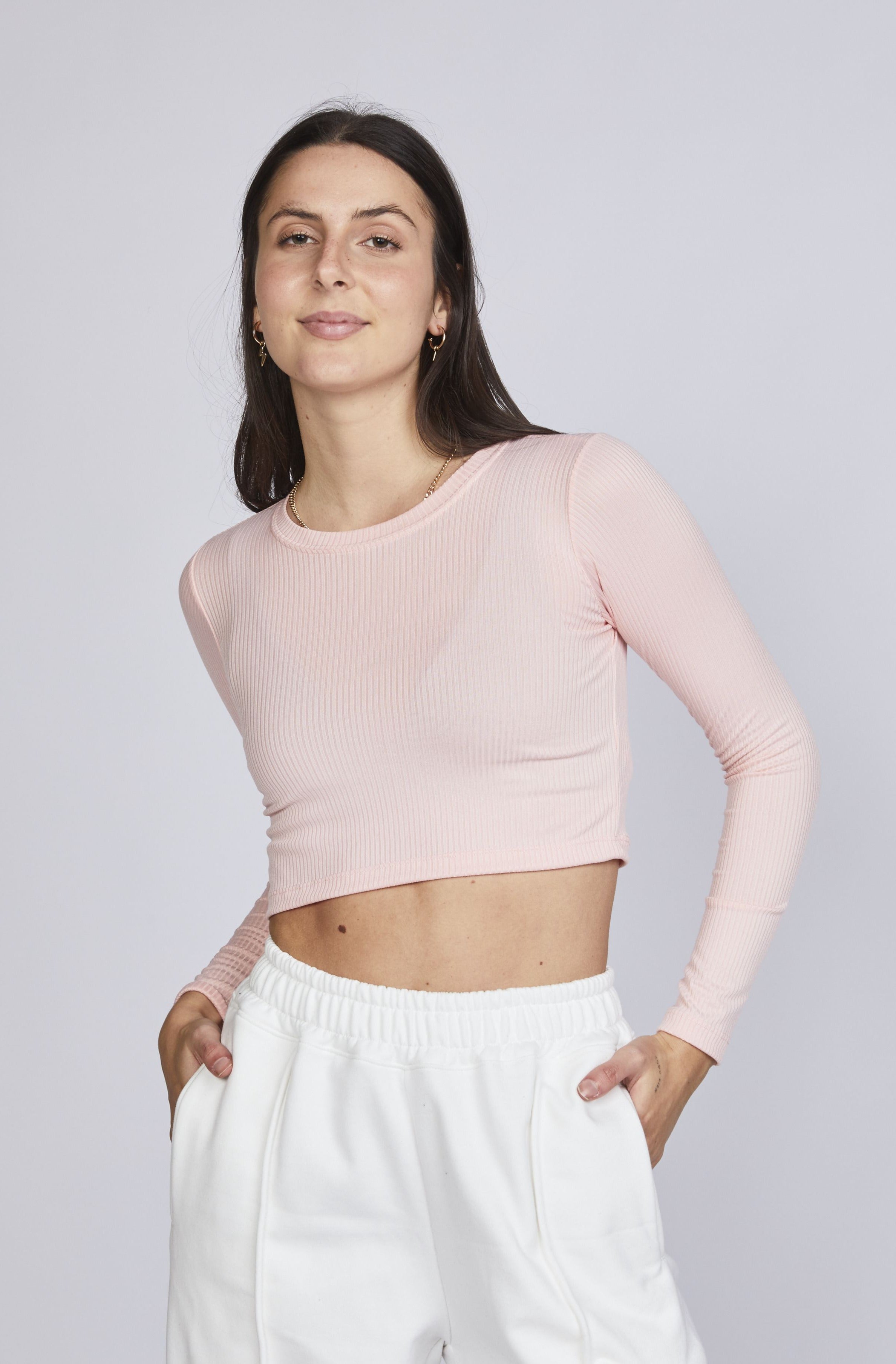 FM Crop Top - manga larga