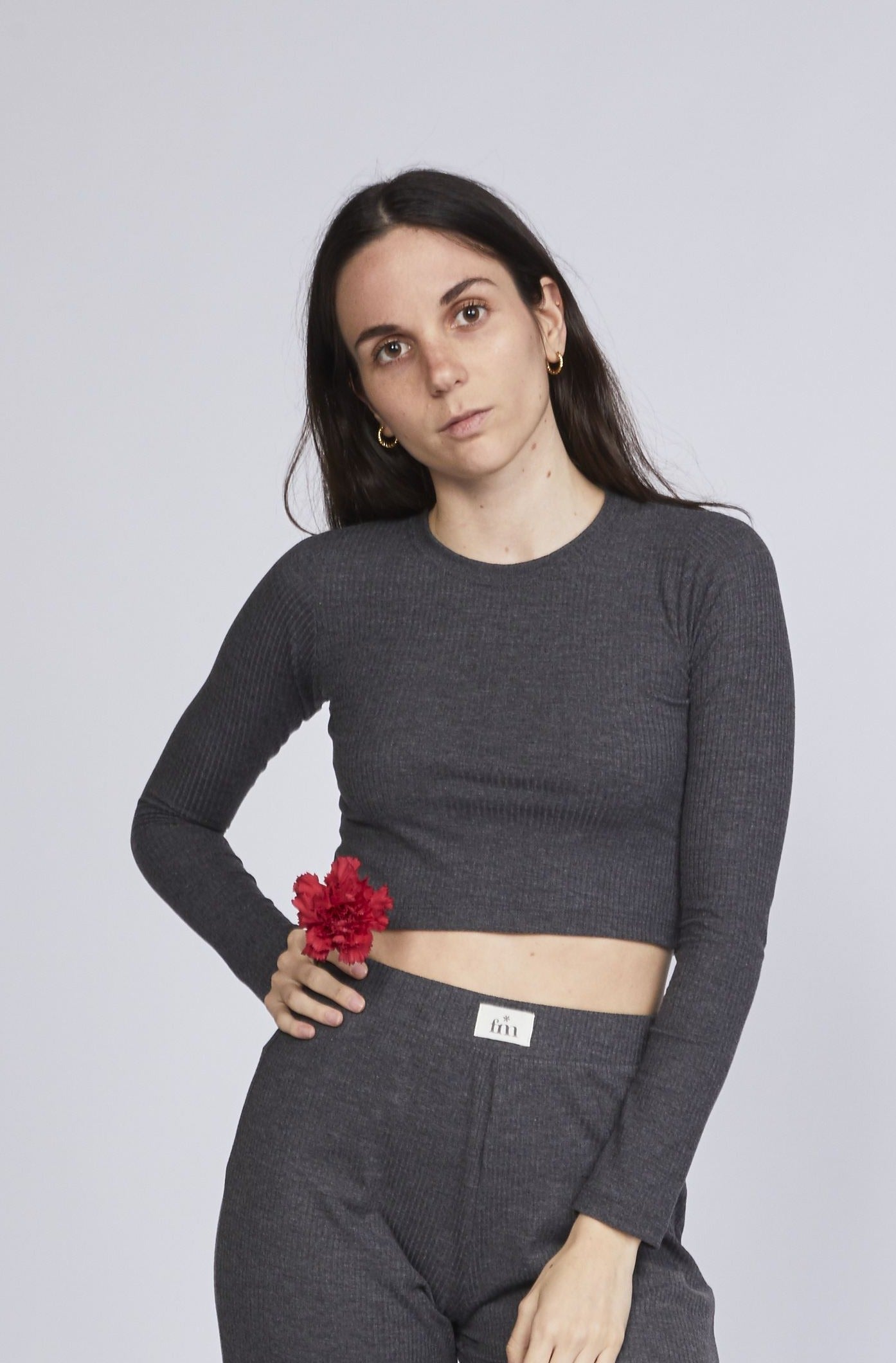 FM Crop Top - manga larga
