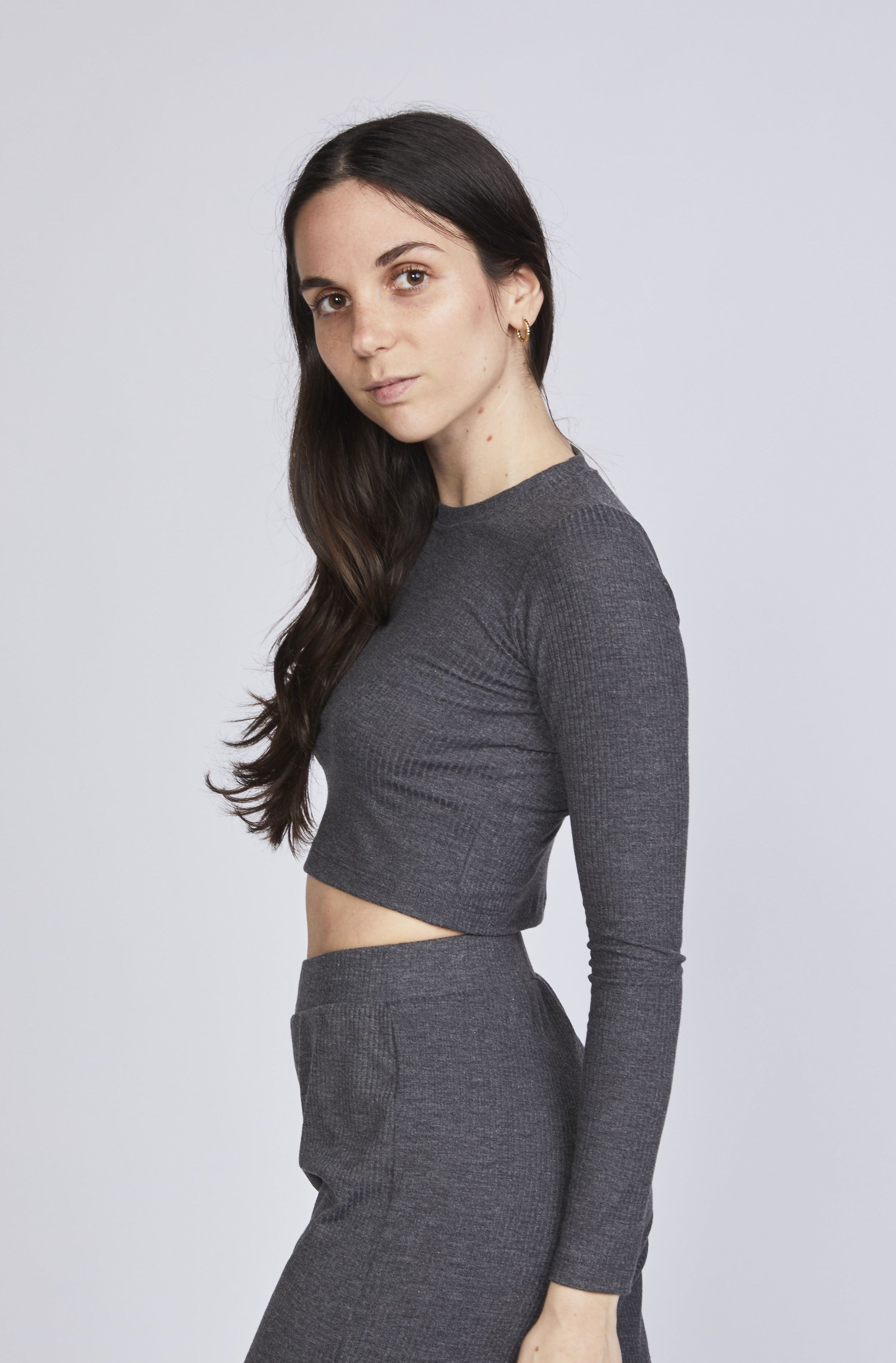 FM Crop Top - manga larga