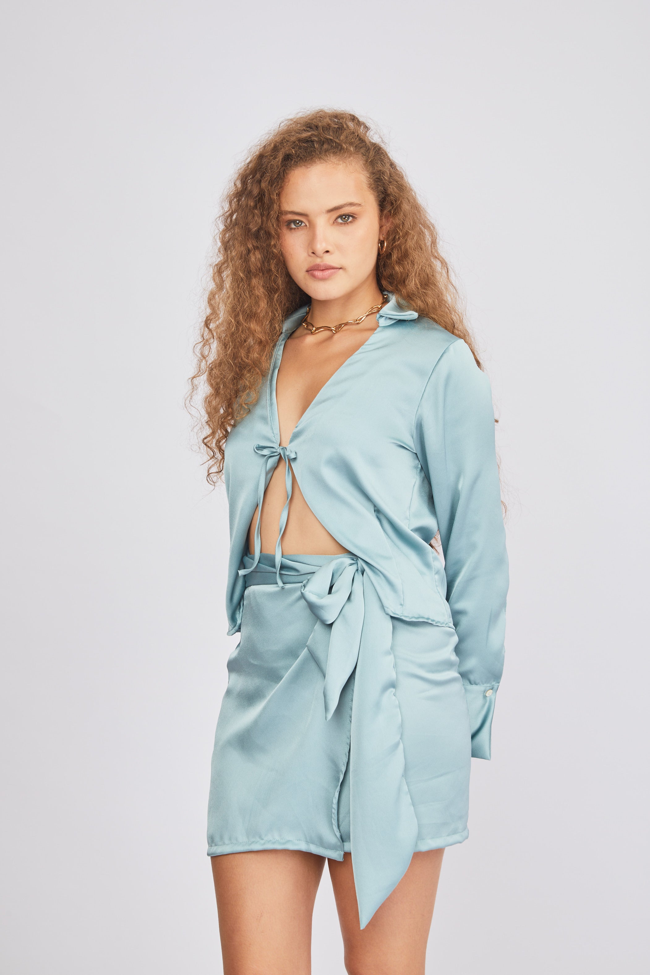 Silk Set - Blusa + Falda