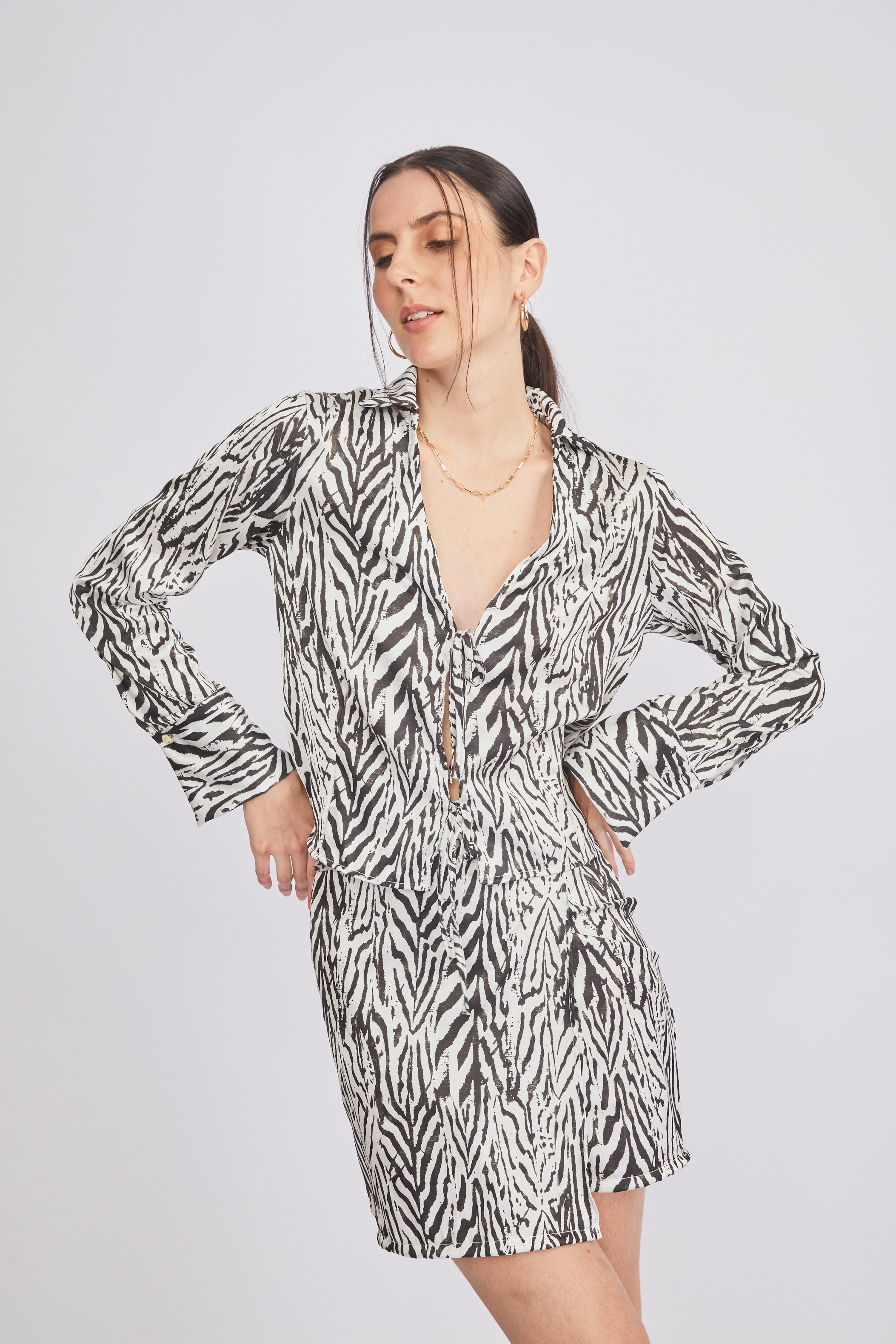 Silk Set - Blusa + Falda